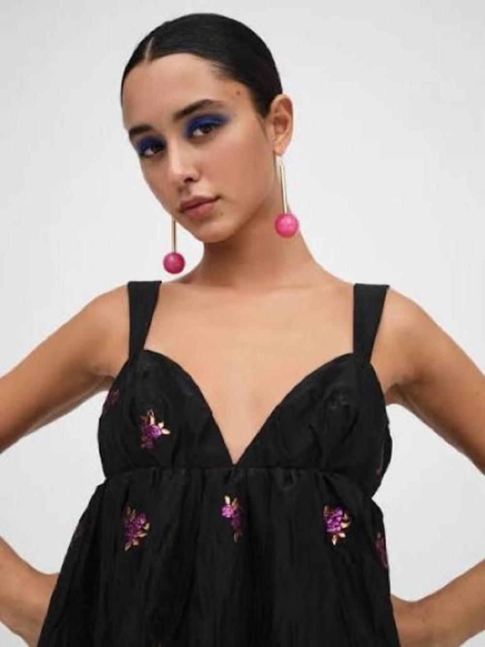 NWT For Love And Lemons Sachi Black Mini Dress - Picture 3 of 6